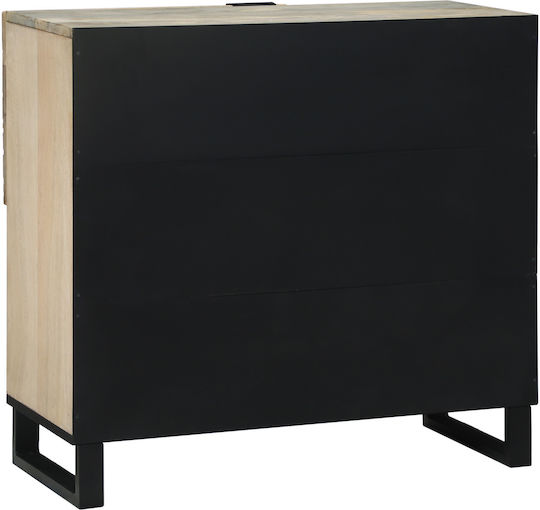 Eingangsmöbel mit Schrank White and Black 80x33.5x75cm