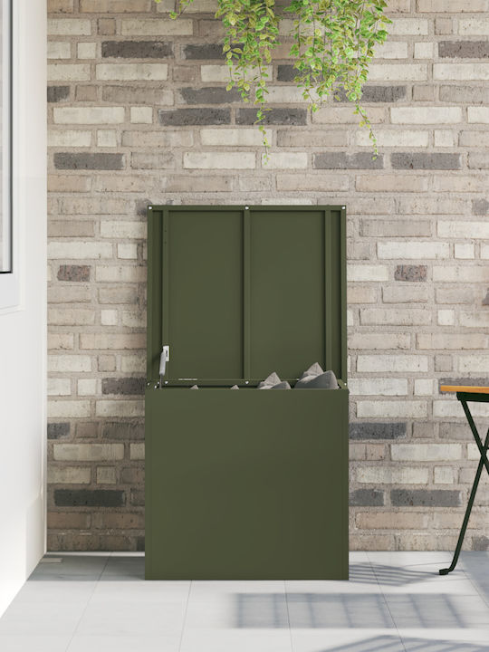 vidaXL Outdoor Storage Box 117lt Khaki L55xW50.5xH50cm