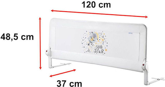 Guimo Bară de protecție pentru pat din Plastic în Culoare Alb 120x48cm 1buc