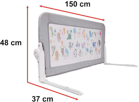 Guimo Pliabil Bară de protecție pentru pat în Culoare Gri 120x48cm 1buc