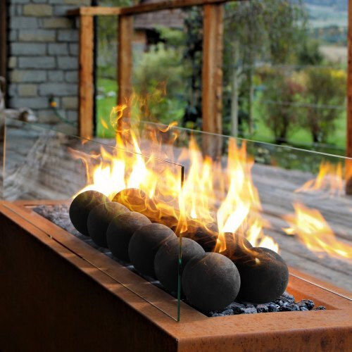 Vevor 10 Cm 12 Pcs Ceramic Fire Balls Round Fire Stones Reusable Lava Rocks