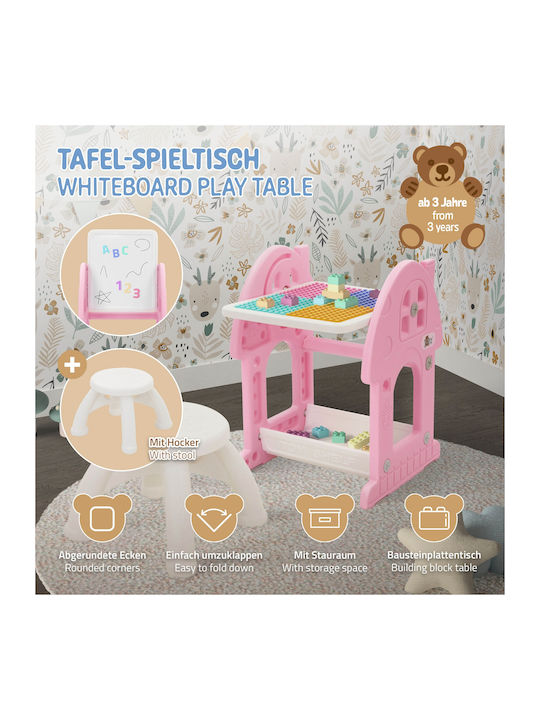 Kids Table Set with Chairs Pink Joyz