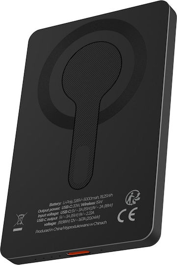 Maxlife MXPB-05 MagSafe Power Bank 5000mAh 20W με Θύρα USB-C Power Delivery Μαύρο