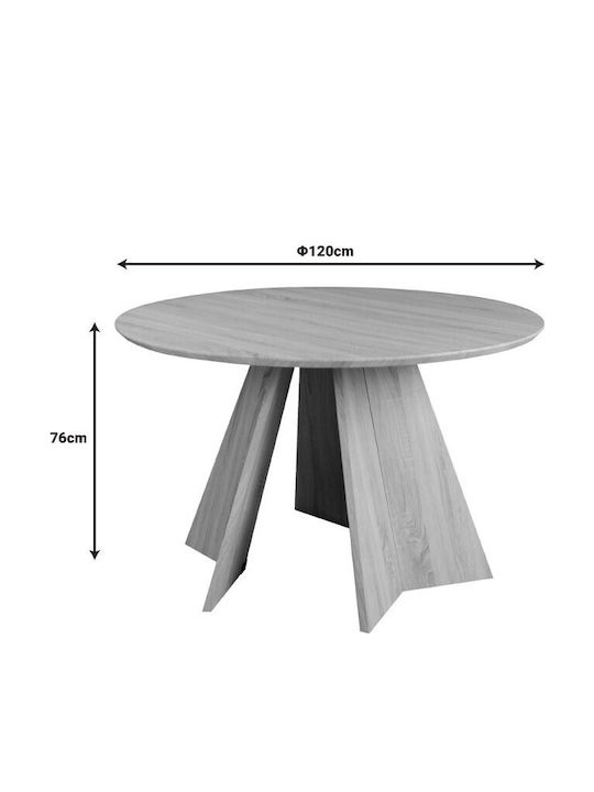 Bibble Rund Tisch Speisesaal Holz Walnut Shade 120x120x76cm