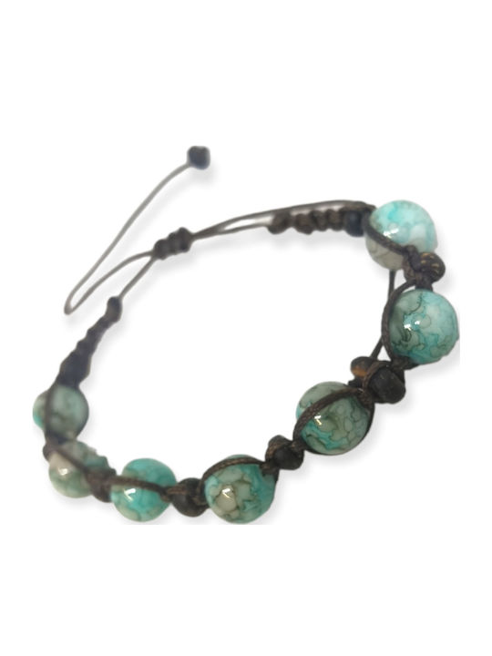 Herren Armband Makramee aus Kabel mit Perlen