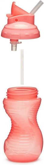 Munchkin Toddler Mighty Grip Flip Straw Cup Plastic Pink 296ml 12m+