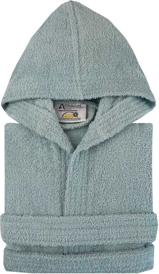 Astron Italy Kids Hooded Bathrobe Bay Leaf Mint