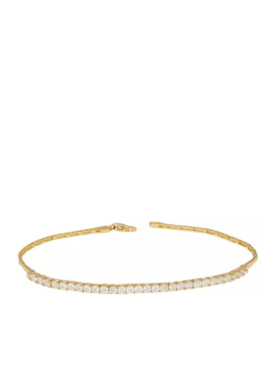 Set with Necklace , Earrings & Bracelet from Gold 9K with Stones
