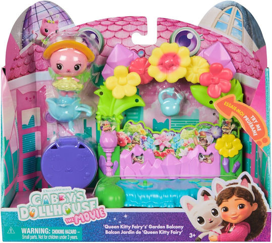 Spin Master Gabby's Dollhouse Queen Kitty Fairy's Garden Balcony For 3+ Years 18cm