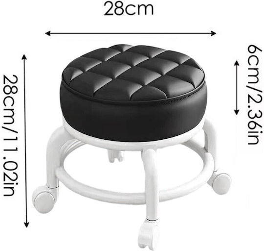 Wheeled Stool Black