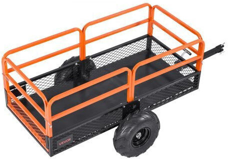 Vevor Dump Trailer 1600 Lbs 22 Cu Ft Tow Behind Steel Garden Yard Trailer Cart