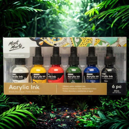 Mont Marte Acrylfarben Set 6 Stück 20ml Monk0001