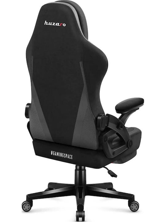 Huzaro Force 4.6 Carbon Υφασμάτινη Καρέκλα Gaming με Υποπόδιο Μαύρη