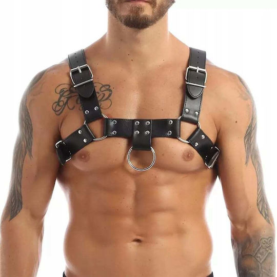 Leather Body Male Harness Black