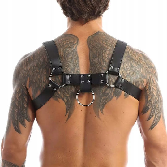 Leather Body Male Harness Black