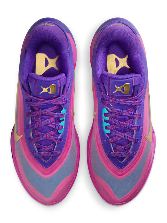 A'One Unapologetic Pantofi de Baschet Cu Talpă Joasă Violet Aprins / Violet Hyper / Magenta Hyper / Auriu Metalizat