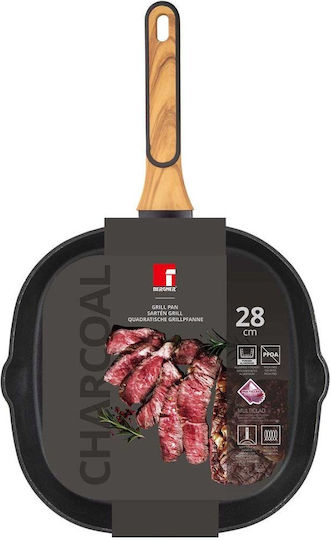 Bergner Multiclad Grill Pan Made of Aluminum with Non-Stick Interior Coating 28cm