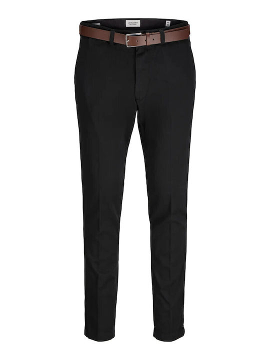 Мъжки панталон Chino Еластичен Slim Fit Black