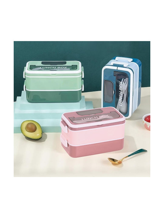 Uncle George Microwave Plastic Lunch Box Blue 1600ml