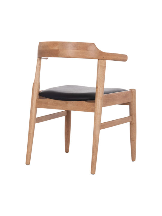 Cersei Stühle Speisesaal Light Oak, Black 2Stück 57x53x72cm