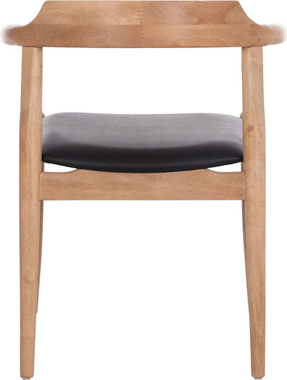 Cersei Stühle Speisesaal Light Oak, Black 2Stück 57x53x72cm
