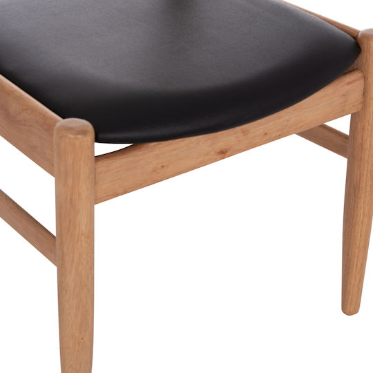 Cersei Stühle Speisesaal Light Oak, Black 2Stück 57x53x72cm