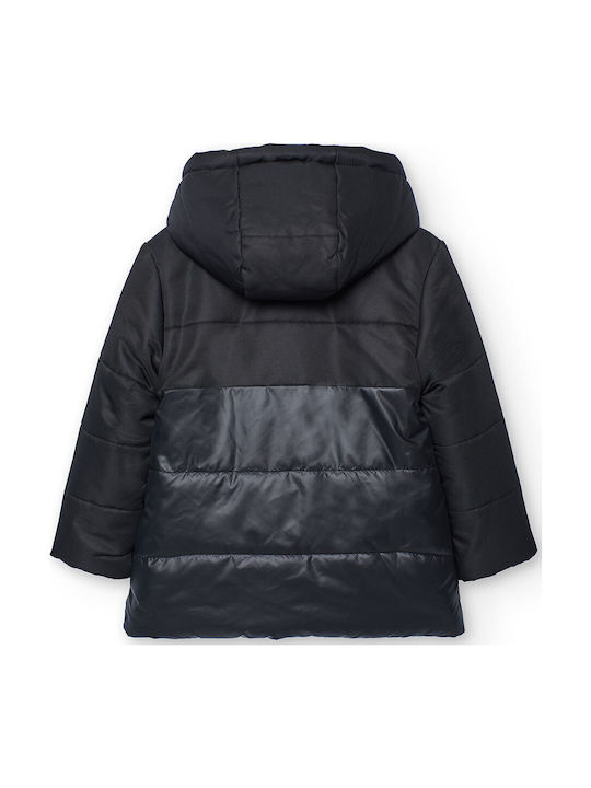 Kinder Freizeitjacke Beidseitig mit Kapuze Black, Leopard