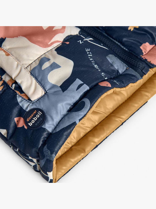 Kids' Coat Sleeveless Double Sided with Hood Navy