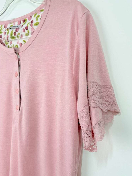 Cootaiya Sommer Damen Pyjama-Set Pink