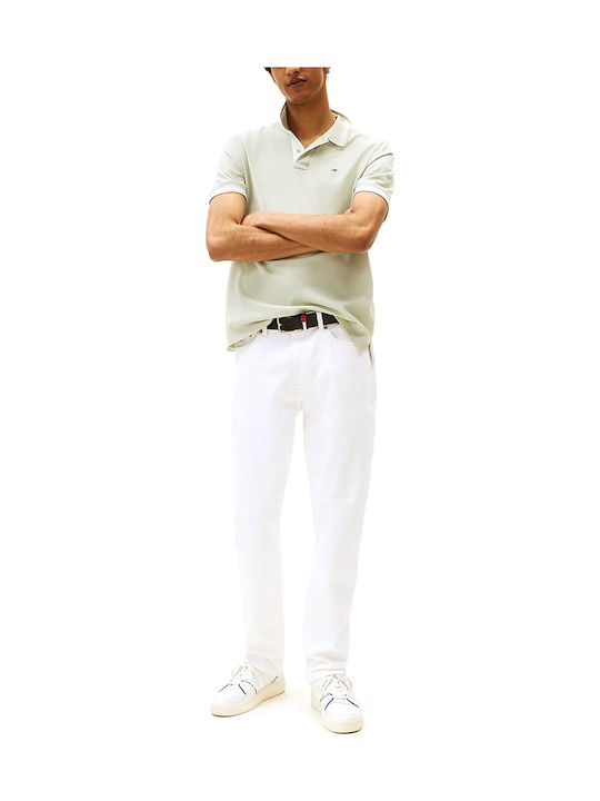 Ryan Men's Jeans Pants Elastic with Slim Tapered Fit White