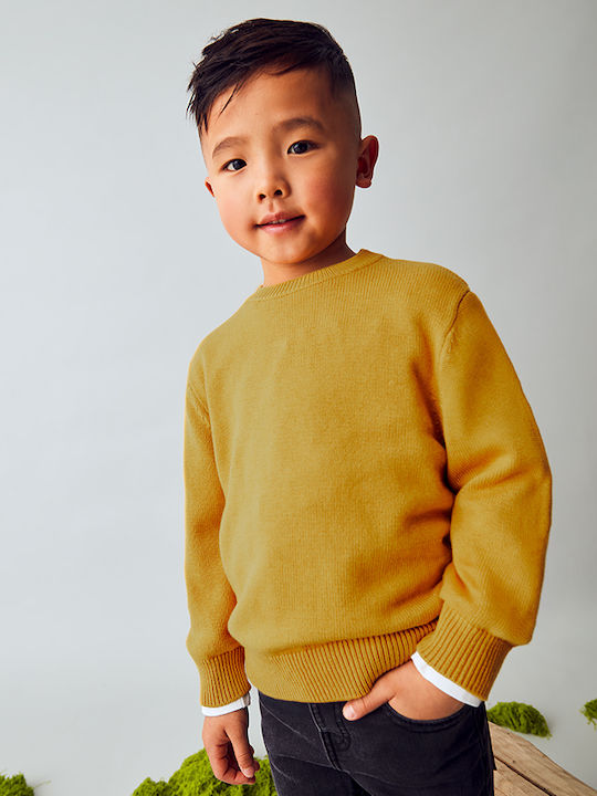 Kinderpullover Langarm Mustard, Yellow Basic