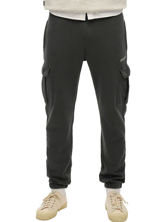 Cargo Παντελόνι Φόρμας με Λάστιχο Washed Black
