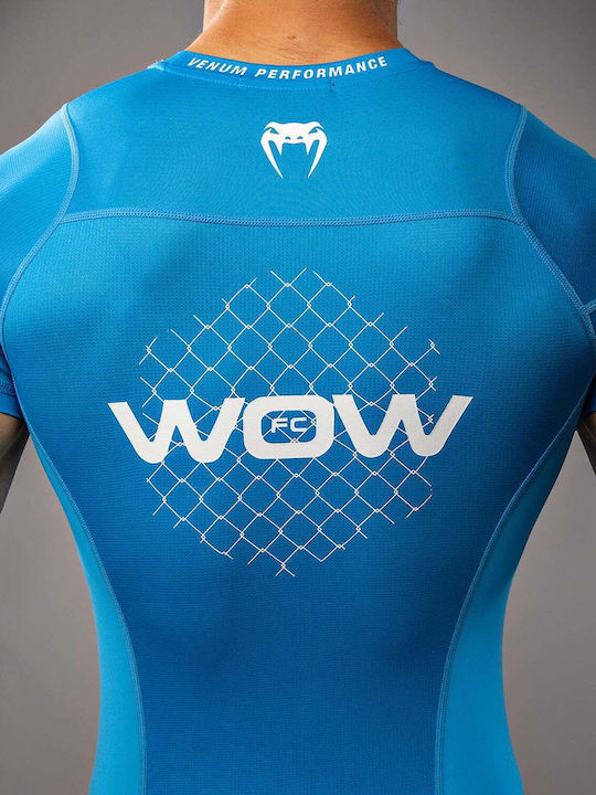 Venum Short Sleeve Shirt VENUM-05921-004 for Jiu-Jitsu / MMA Blue