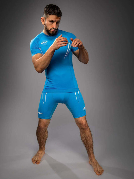 Venum Short Sleeve Shirt VENUM-05921-004 for Jiu-Jitsu / MMA Blue