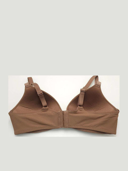 Tabac Brown Bra with Light Padding without Underwire