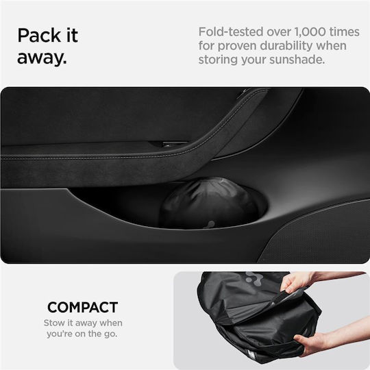 Spigen Tesla Car Front Windshield Sunshade Black Tesla Model S