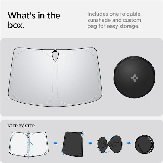 Spigen Tesla Car Front Windshield Sunshade Black Tesla Model S