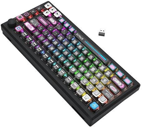 Redragon Uranus Pro 82 Ασύρματο Gaming Μηχανικό Πληκτρολόγιο Tenkeyless με RGB φωτισμό (Αγγλικό US)