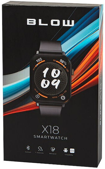 Blow X18 Smartwatch with Heart Rate Monitor (Black)