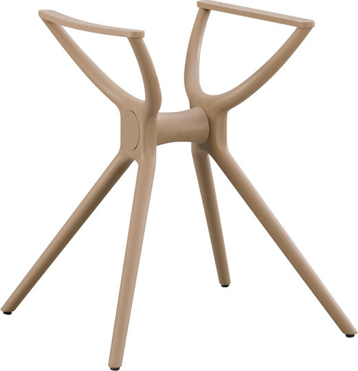 HomeMarkt Table Stand made of Polypropylene with Regulator Cappuccino 80x80cm