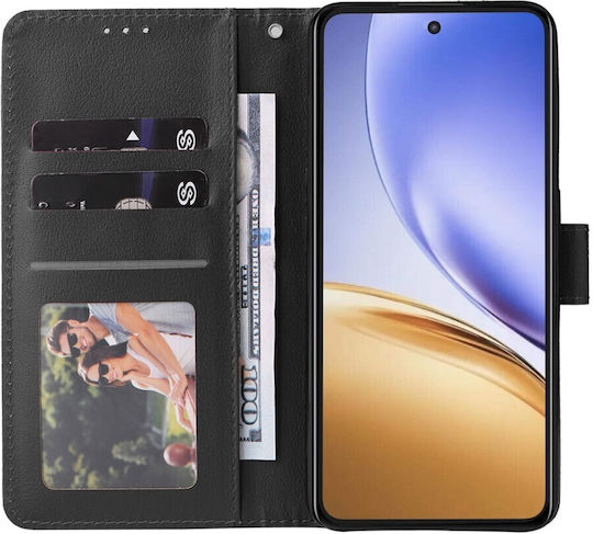 Mad Mask Back Cover Synthetic Leather / Leather Magnetic Black (Realme 14 5G, Realme P3 5G)