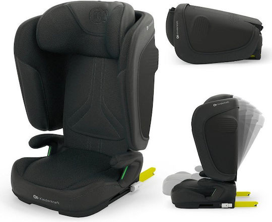 Kinderkraft Unity 2 Детско Столче за Кола High-back Booster i-Размер с Isofix Черно