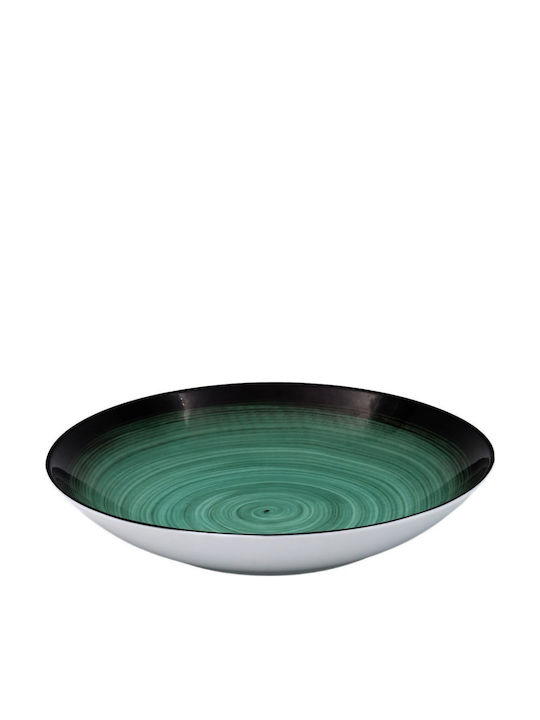Sidirela Decoration Porcelain Salad Bowl Green 23x23cm