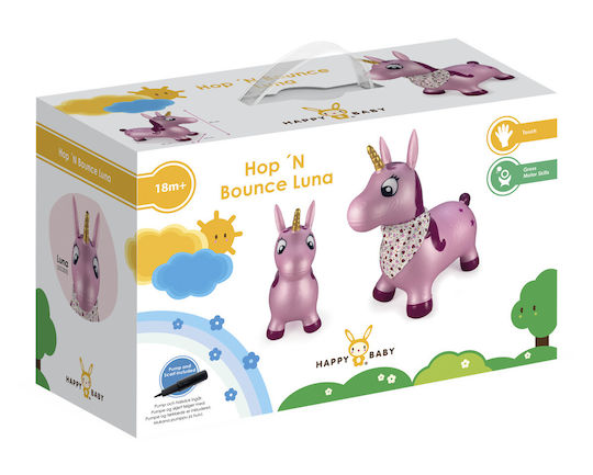 Amo toys Hop Hop Unicorn Luna Pink 23cm.