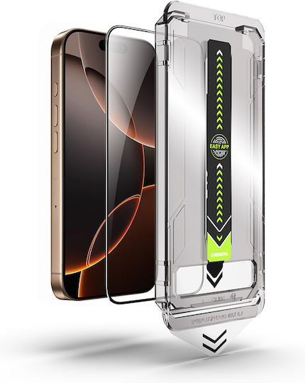 Techsuit Tempered Glass Negru (iPhone 14 Pro)