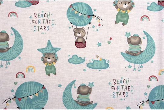 Dimcol Комплект чаршафи Единично Памучни Reach The Stars Green DimCol 160x240см 3бр