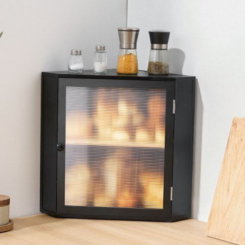 Vevor Ψωμιέρα από Bamboo Μαύρη 32x32x42.5cm