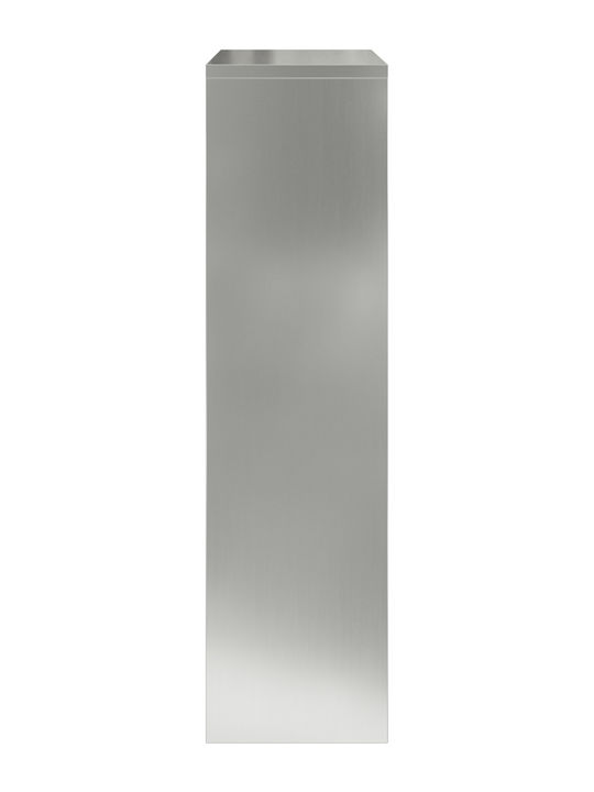 vidaXL Außenbereich Briefkasten Metallisch in Silber Farbe 44x22x82cm
