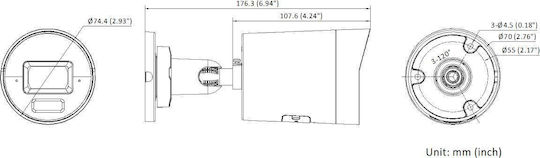 Hikvision Ds-2cd2067g3-li2uy/sl IP Surveillance Camera Wi-Fi Full HD+ 6MP Waterproof with Two-Way Communication and Lens 2.8mm
