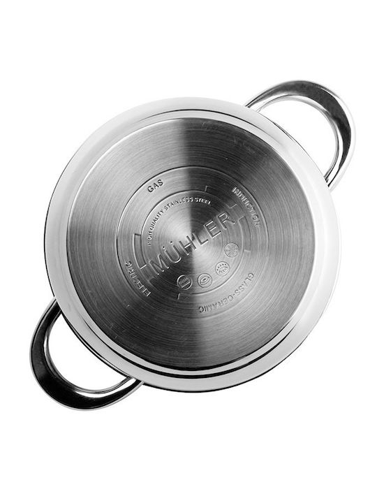 Muhler Βαθιά Ανοξείδωτη Κατσαρόλα 2.2lt / 18cm